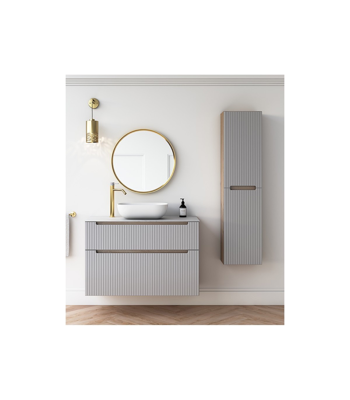 Mueble de baño Nordic lavabo sobre encimera